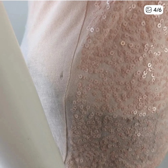 Women's Pink Sequin Tank Top - Picture 4 of 6